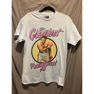 MUHAMMAD ALI THE GREATEST Cotton Blend Short Sleeve T Shirt Men's Small